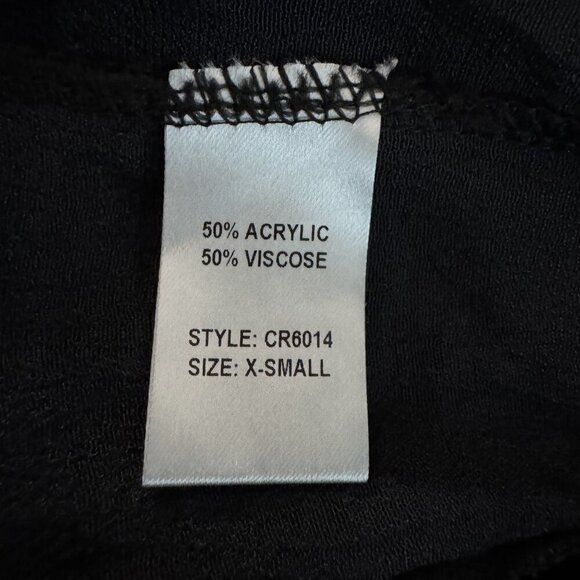 Elan crochet kimono cardigan coverup black ties in front size XS NWT - Picture 11 of 13